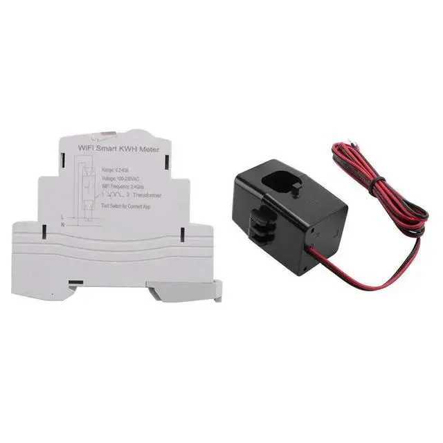 Alt view image 2 of 3 - Tuya Single Phase ligen Energy Meter 100A Din Rail Precisely Measuring Voltmeter Ammeter Power ATMS1603