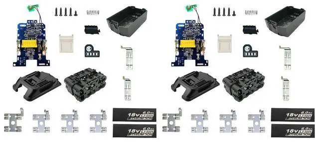 Main image of 2X Plastic Case Charging Protection Circuit Board PCB For 18V BL1840 BL1850 BL1830 BL1860B LXT 400