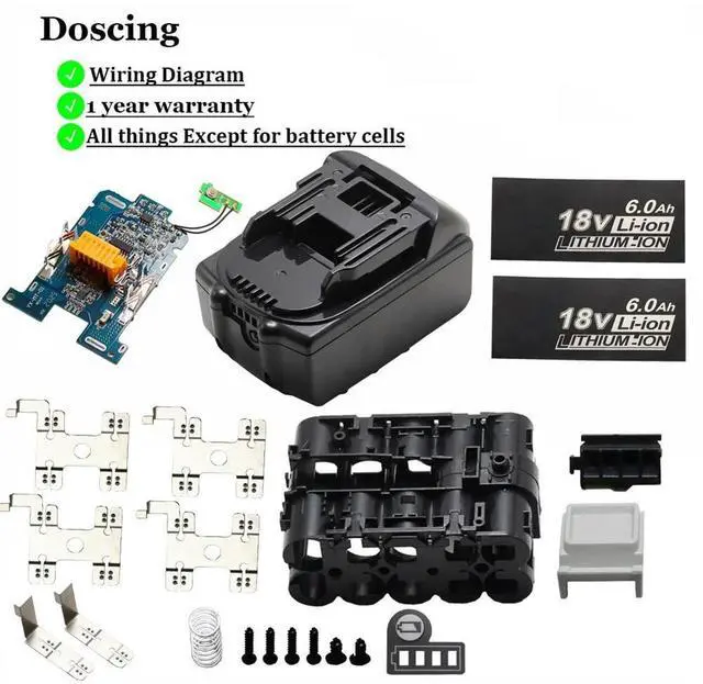 Alt view image 2 of 3 - 2X Plastic Case Charging Protection Circuit Board PCB For 18V BL1840 BL1850 BL1830 BL1860B LXT 400