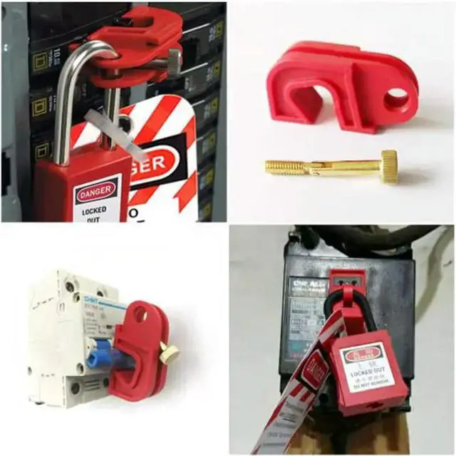 Alt view image 2 of 3 - Circuit Breaker Lockout Breakers Lockout Universal Electrical For Lock Out Tag Out Set