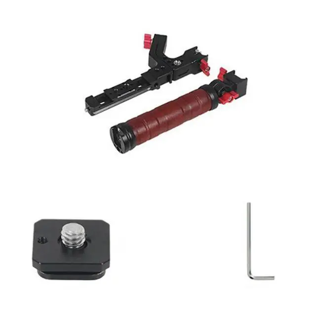 Alt view image 3 of 3 - For Handheld Stabilizer Expansion Gimbal Bracket Multi-Functional Folding Dual-Use Rosewood Lifting Pot Handle