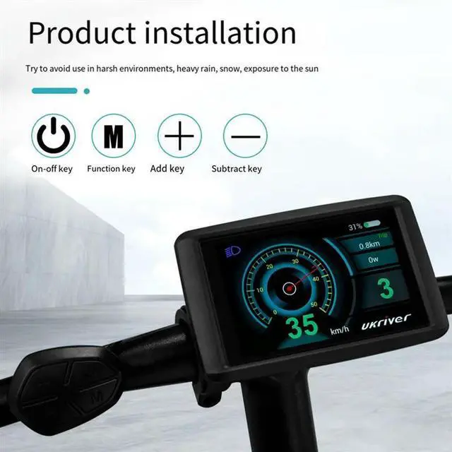 Alt view image 2 of 3 - LCD Color Screen Instrument UKC1+ Octagon Mid Motor For BBS01 02 BBSHD Matching Meter Lithium Conversion Parts