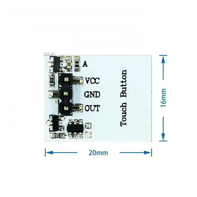 Alt view image 5 of 6 - 5PCS/LOT Blue Color HTTM Series Capacitive Touch Switch Button Module