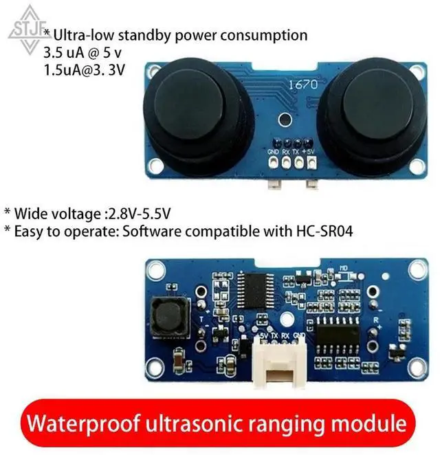 Alt view image 2 of 3 - RCWL-1670 Waterproof Split Ultrasonic Ranging Module 2cm-400cm Distance DC3-5V For Water Level Measurement