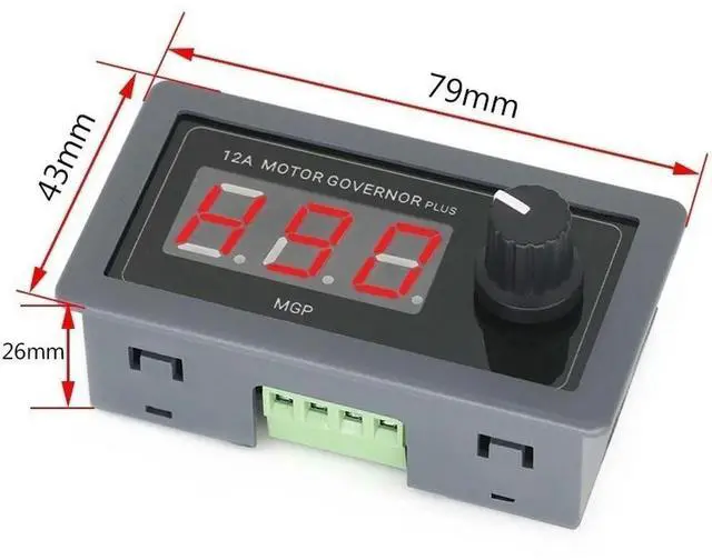 Alt view image 2 of 6 - ZK-MGP DC5-30V/12A/360W PWM DC Motor Governor Adjustable Speed Encoder Digital Display Duty Cycle Maximum Frequency 12A 20A