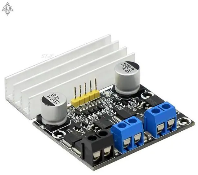 Alt view image 3 of 3 - 10A dual DC motor drive module positive/negative PWM speed regulation dimming 3-18V low voltage high current