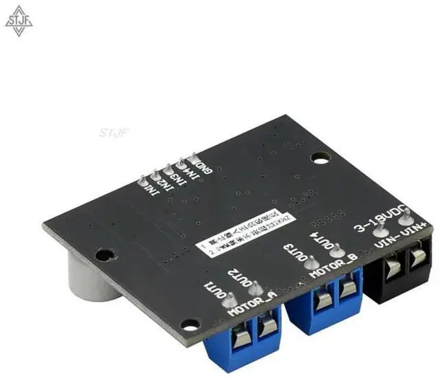Alt view image 2 of 3 - 10A dual DC motor drive module positive/negative PWM speed regulation dimming 3-18V low voltage high current