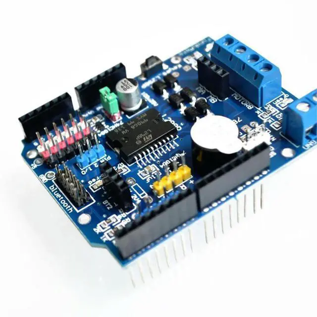 Alt view image 3 of 3 - L298P PWM Speed Controller Dual High-Power H-bridge Driver ,Bluetooth Interface, L298P Motor Shield Board for