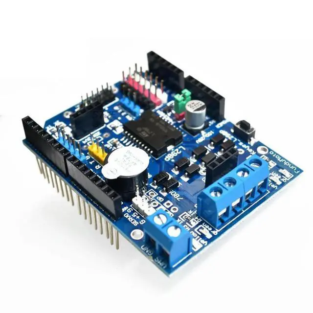 Alt view image 2 of 3 - L298P PWM Speed Controller Dual High-Power H-bridge Driver ,Bluetooth Interface, L298P Motor Shield Board for