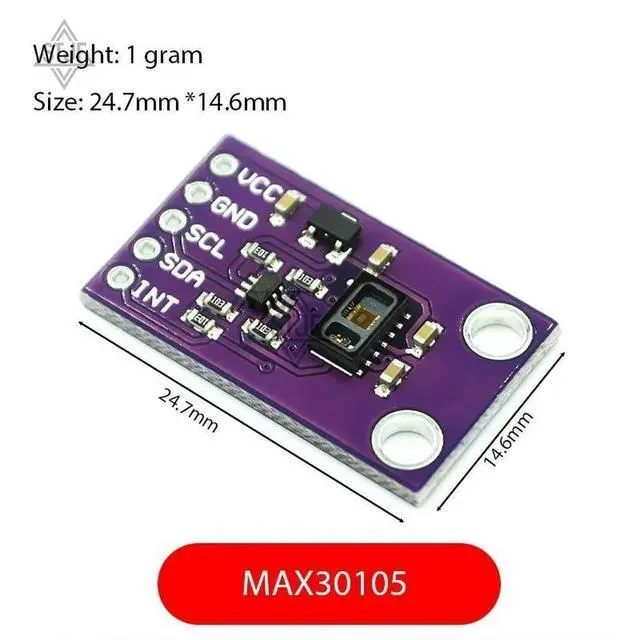 Alt view image 5 of 6 - High Accuracy I2C MAX30105 Particle Optical Sensor Photodetectors Board Module 1.8V power supply