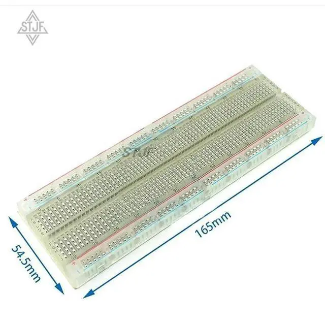 Alt view image 2 of 2 - Crystal ! 5pcs/lot Solderless Solder Less Breadboard Protoboard 2 buses Tie-point Tiepoint 830 for