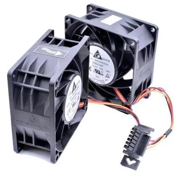 Alt view image 3 of 4 - THB0812BE 8cm 80mm fan 80mm fan 8038 DC12V 6A Dual fan combination large air volume server fan