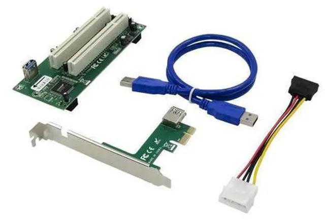 Main image of Desktop PCI-Express PCI-e to PCI Adapter Card PCIe to Dual Pci Slot Expansion Card USB 3.0 Add on Cards Convertor