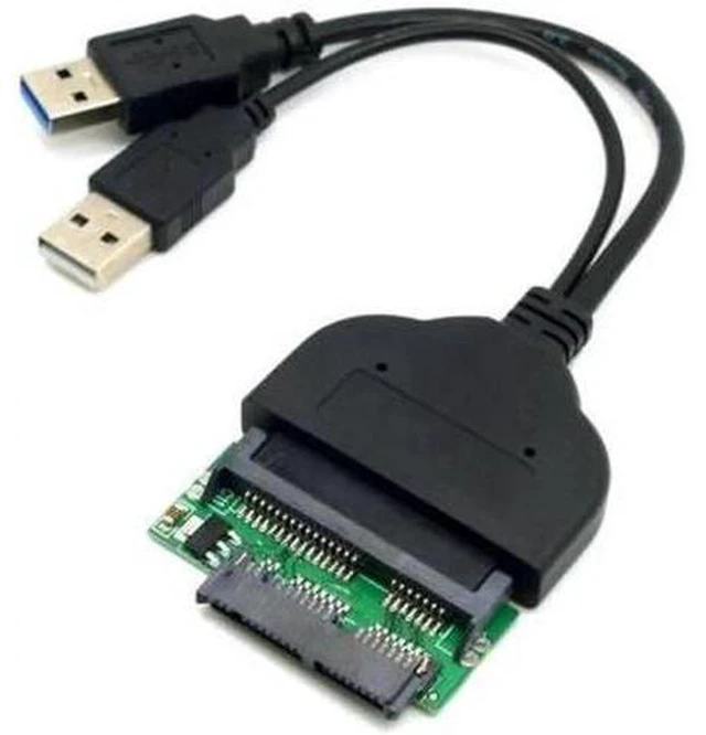 Alt view image 3 of 5 - 1set USB 3.0 to SATA 22Pin & SATA to Micro SATA Adapter for 1.8" 2.5" Hard Disk Driver With Extral USB Power Cable