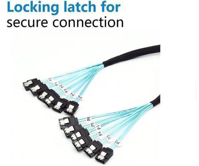 Alt view image 3 of 6 - High Speed 6Gbps 6pcs/Set Sata Cable SAS Cable for Server 0.5m