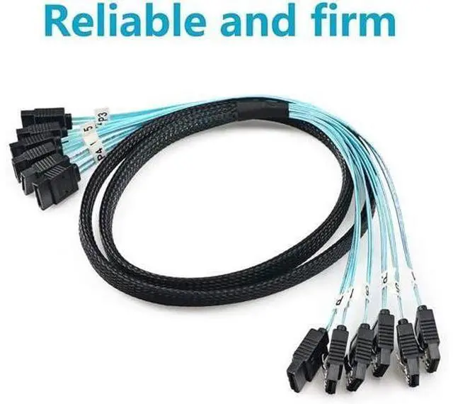 Alt view image 5 of 6 - High Speed 6Gbps 6pcs/Set Sata Cable SAS Cable for Server 0.5m