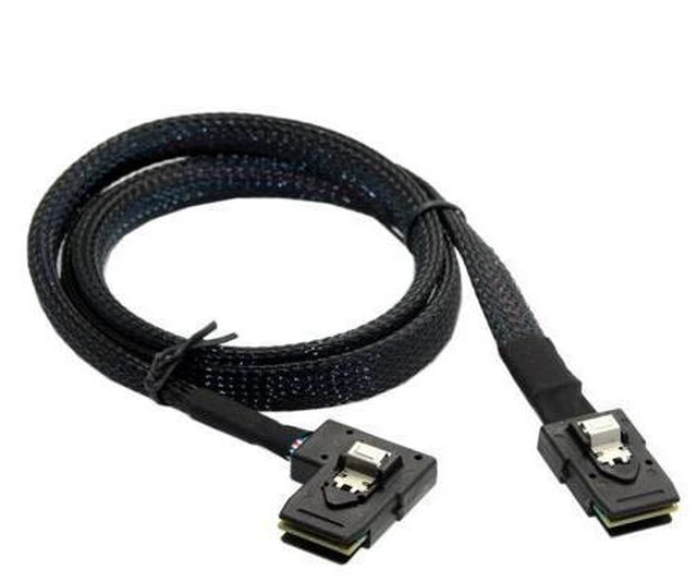 Alt view image 4 of 7 - 90 degree Right Left angle L type SATA cable Mini SAS Cable Mini SAS 36P to 36 Pin SFF-8087 to SFF8087 HD Data Cable 0.8M