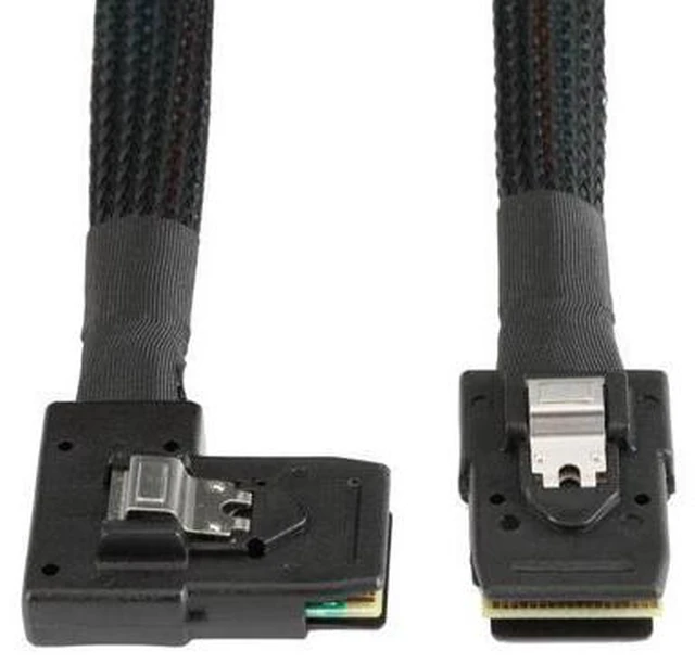 Alt view image 6 of 7 - 90 degree Right Left angle L type SATA cable Mini SAS Cable Mini SAS 36P to 36 Pin SFF-8087 to SFF8087 HD Data Cable 0.8M