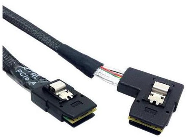 Alt view image 7 of 7 - 90 degree Right Left angle L type SATA cable Mini SAS Cable Mini SAS 36P to 36 Pin SFF-8087 to SFF8087 HD Data Cable 0.8M