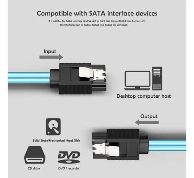 Alt view image 4 of 7 - SATA III 6Gbps SAS Cable for Server SATA 7 Pin to SATA 7 Pin Hard Drive Data Cable 6SATA to 6SATA