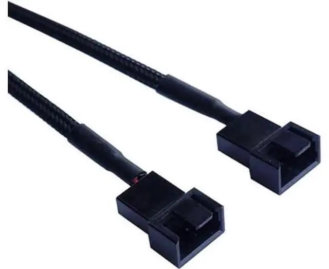 Alt view image 2 of 6 - Molex to 3 Pin 4 Pin Fan Sleeved Power Splitter Cable Adapter,Molex LP4 to 2 x TX3 / TX4 (PWM) 12V PC Case Fan Cooler Y Splitter Power Extension Cord - 10 Inch,Black