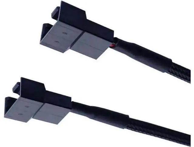 Alt view image 5 of 6 - Molex to 3 Pin 4 Pin Fan Sleeved Power Splitter Cable Adapter,Molex LP4 to 2 x TX3 / TX4 (PWM) 12V PC Case Fan Cooler Y Splitter Power Extension Cord - 10 Inch,Black