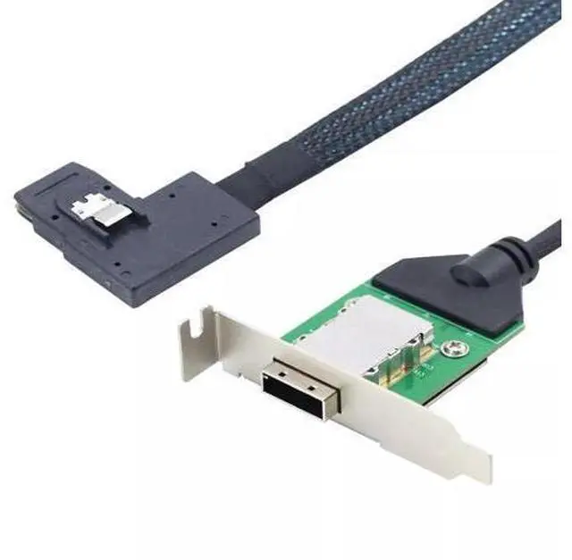 Main image of Mini SAS SFF-8088 Female to SAS 8087 Right Angle Server Adapter Conversion Cable 50CM