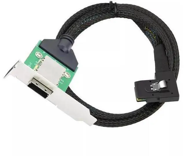 Alt view image 2 of 5 - Mini SAS SFF-8088 Female to SAS 8087 Right Angle Server Adapter Conversion Cable 50CM