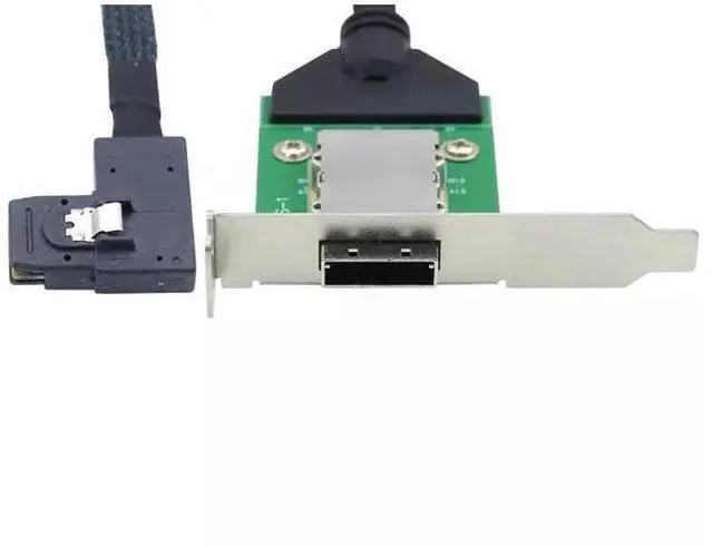 Alt view image 3 of 5 - Mini SAS SFF-8088 Female to SAS 8087 Right Angle Server Adapter Conversion Cable 50CM