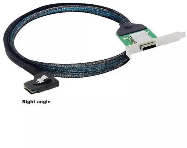 Alt view image 4 of 5 - Mini SAS SFF-8088 Female to SAS 8087 Right Angle Server Adapter Conversion Cable 50CM