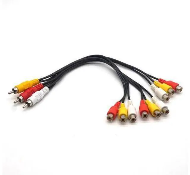 Alt view image 2 of 7 - Audio Video Connect Cables AV Lotus Head 3 Male To 9 Female Line DVD Set-top Box Connected To TV RCA Video Cable Split Line