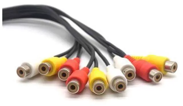 Alt view image 6 of 7 - Audio Video Connect Cables AV Lotus Head 3 Male To 9 Female Line DVD Set-top Box Connected To TV RCA Video Cable Split Line