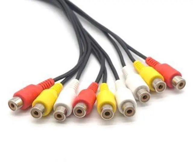 Alt view image 4 of 7 - Audio Video Connect Cables AV Lotus Head 3 Male To 9 Female Line DVD Set-top Box Connected To TV RCA Video Cable Split Line