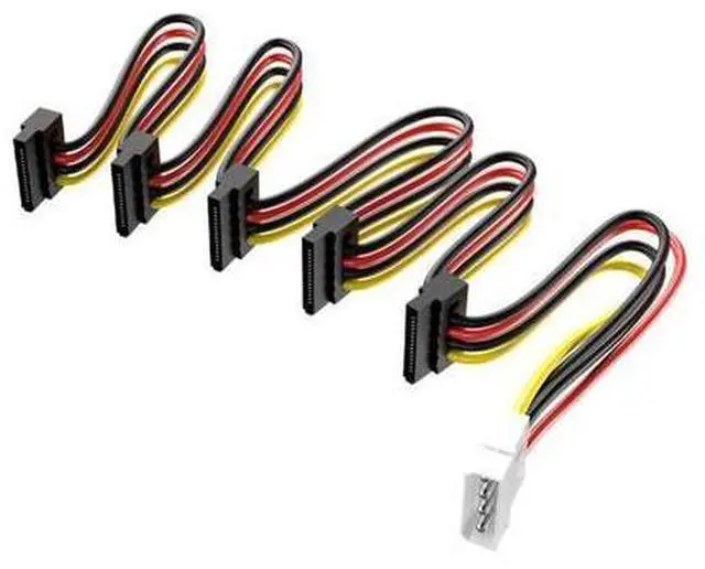 Main image of SATA 3.5/2.5 inch 1 to 5 SATA Hard Drive Power Supply Splitter Cable Cord 18AWG