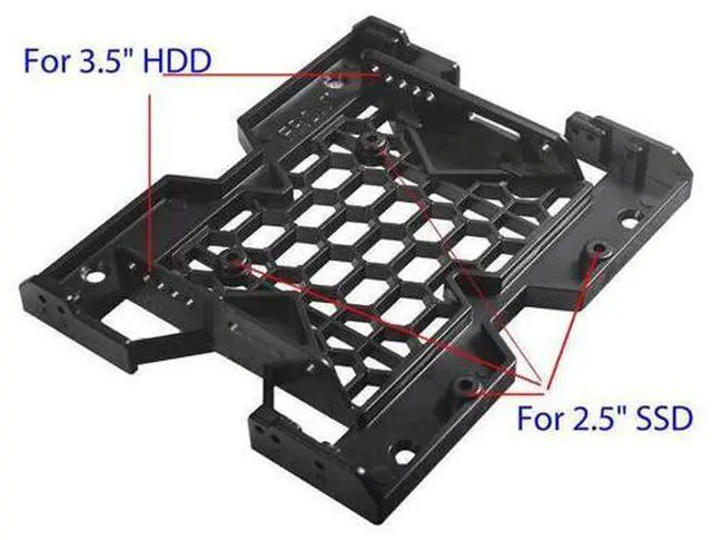 Alt view image 4 of 6 - 2.5 / 3.5 to 5.25 Drive Bay Computer Case Adapter HDD Mounting Bracket SSD