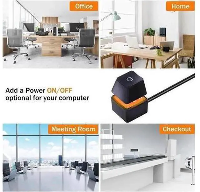 Alt view image 4 of 6 - 2PCS Desktop Computer Power Switch ON/OFF Colorful Backlight Mechanical Shaft Key External Remote Start PC Motherboard Reset Button