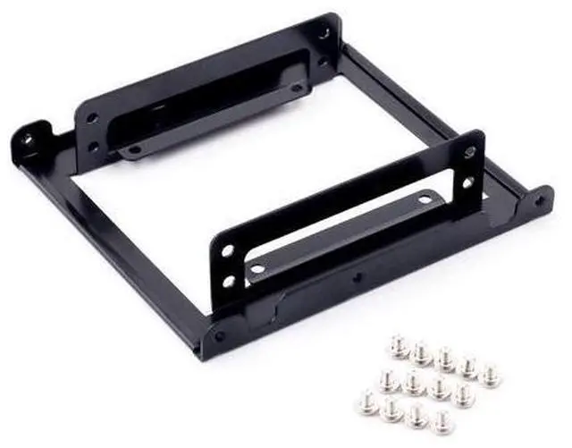 Alt view image 3 of 5 - Dual 2.5" to 3.5" HDD & SSD Converter Bracket Converts 2.5" Notebook Hard Drive to 3.5" Desktop Hard Drive Bay Mounting Bracket Adapter Mac | PC | Linux