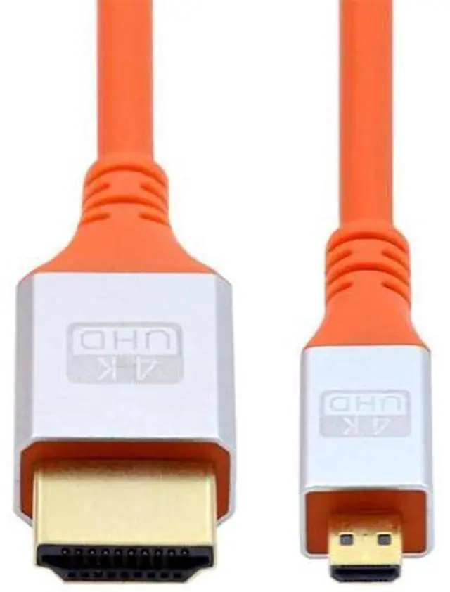 Main image of Micro HDMI 4K to HDMI Hyper Super Flexible Cord HDTV Cable Ultra Soft High Flex High Speed Type-A Male to Male for Computer 2m