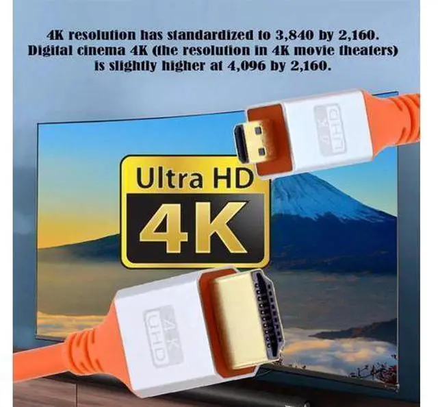 Alt view image 7 of 7 - Micro HDMI 4K to HDMI Hyper Super Flexible Cord HDTV Cable Ultra Soft High Flex High Speed Type-A Male to Male for Computer 2m