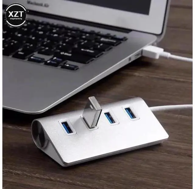 Alt view image 2 of 5 - USB HUB High Speed 5Gbps Multi Light USB 3.0 4 Port Multi HUB Splitter Aluminum Adapter Expander for PC Laptop