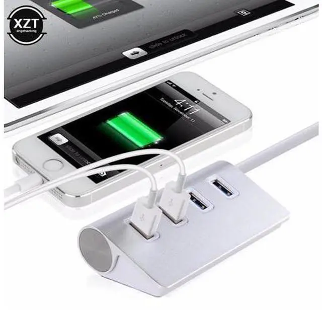Alt view image 5 of 5 - USB HUB High Speed 5Gbps Multi USB 3.0 4-Port Multi HUB Splitter Aluminum Adapter Expander For PC Laptop Notebook