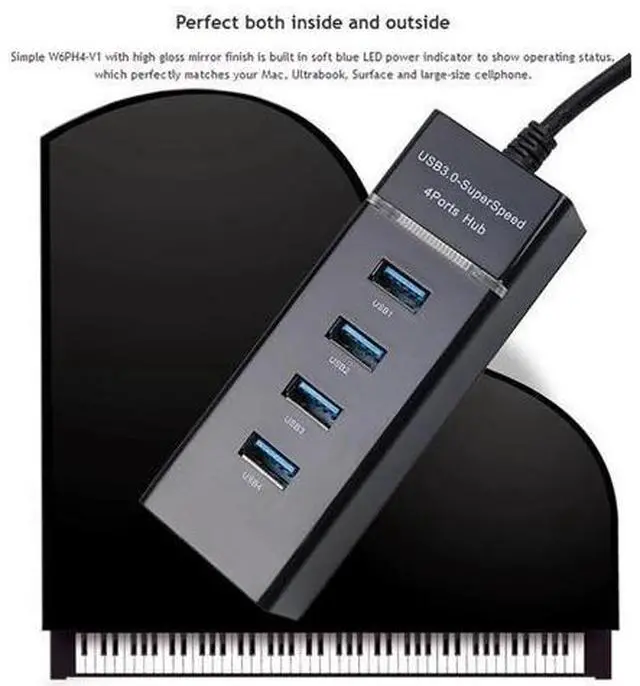 Alt view image 4 of 5 - New High Speed 5Gbps 4 Ports USB HUB 3.0 Splitter Adapter 4 Port Hub for Laptop PC / Computer Peripherals Accessorie