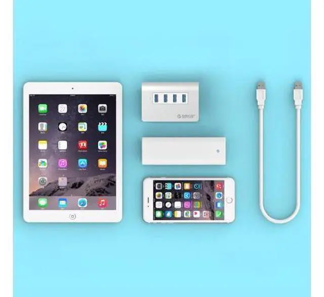 Alt view image 7 of 7 - Aluminum USB HUB 4 Ports USB 3.0 HUB High Speed Mini Splitter Portable Hub for Laptop PC Computer With 1M Data Cable
