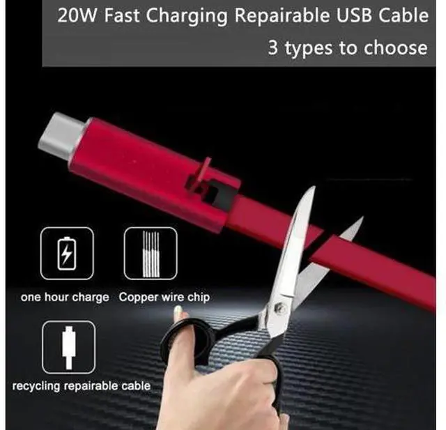 Alt view image 5 of 5 - Micro USB C Cable Reborn Type C Cable Tipo C Charging Wire Reusable for iPhone 8 7 Mi 9 Plus Mole Phone Charger Cord