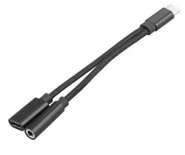 Alt view image 4 of 5 - For 2 in 1 USB Type C Cable Fast Charge wire Audio phone Charging Wire USB C 3.5mm Cable