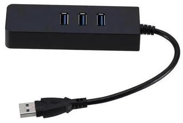 Alt view image 2 of 5 - 3 Ports Usb 3.0 Gigat Ethernet Lan Rj45 Network Adapter Hub To 1000Mbps Pl Rj45 Network Adapter Hub