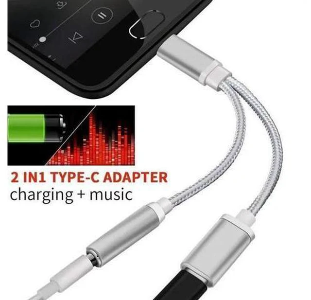 Alt view image 5 of 5 - 3-IN-1 Audio Aux Headphone Jack Cable Usb-C To 3.5mm Aux Audio Cable Earphone Jack Adapter Usb Type C Aux For