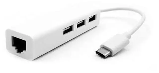 Alt view image 4 of 5 - Station USB Hub Type-C To Network Card Hub Free Drive With Line Card Copper Core RJ45 Space Aluminum Metal Shell