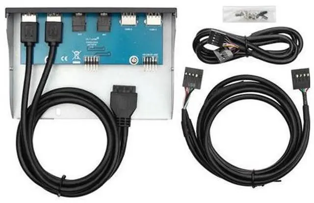 Alt view image 2 of 5 - PC Case Replacement Desktop USB Hub Accessories 20 Pin HD Audio Port Internal Front Panel Easy Use 5.25 Inch Parts
