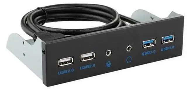 Alt view image 3 of 5 - PC Case Replacement Desktop USB Hub Accessories 20 Pin HD Audio Port Internal Front Panel Easy Use 5.25 Inch Parts